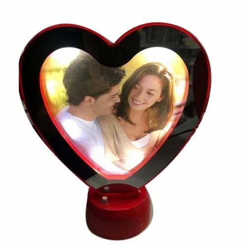 Heart Shape Magic Mirror Photo Frame