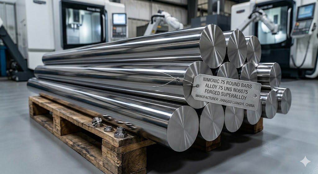 Nimonic 75 Nicr20Ti Uns N06075 Solid-Solution Ni-Cr-Ti Forgings For Furnaces Exhaust Systems And Nuclear Engineering Rings & Bars - Length: Customized Millimeter (Mm)