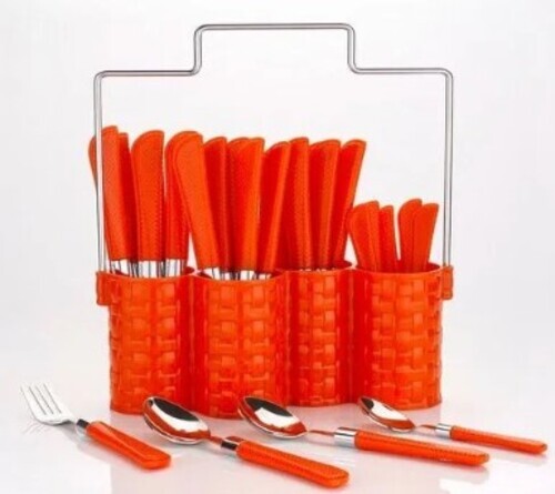 Orange Ss Cutlery Set