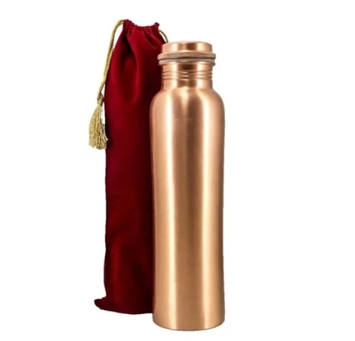 Plain Copper Water Bottle By New Design Exports