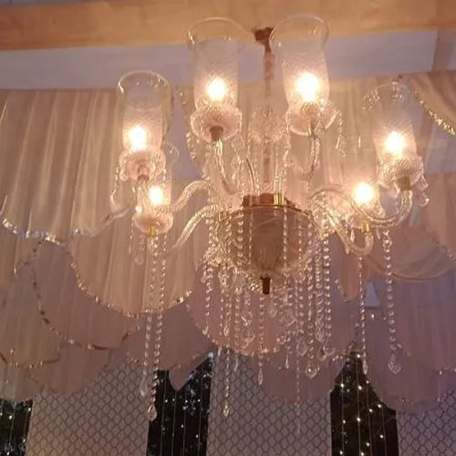 Plain Polished Crystal Pendant Chandelier