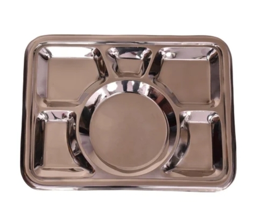 Polished Stainless Steel Lunch Plate