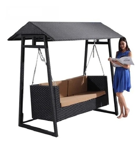 SGOF 12 3 Seater Outdoor Wicker Hanging Swing Porch