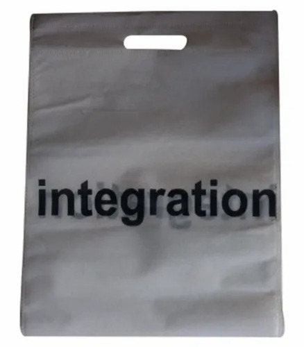 White D Cut Non Woven Promotional Bag