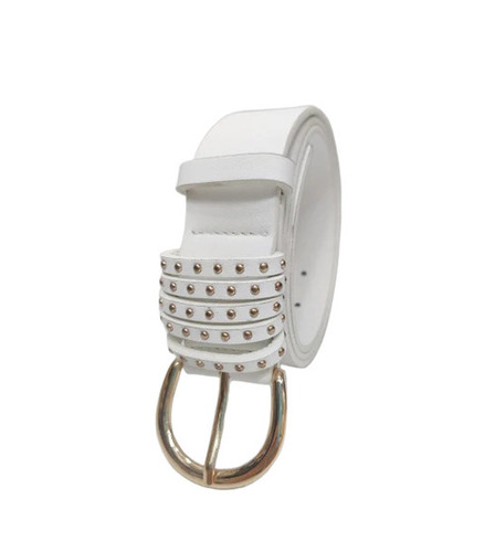White Leather Belt