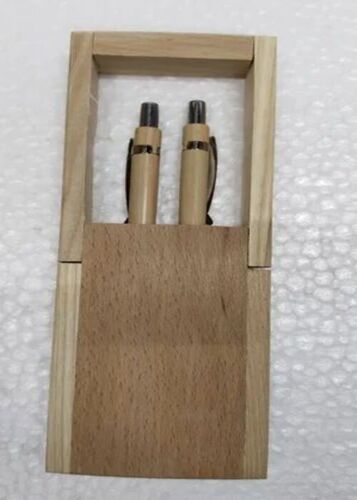 Wooden Table Top Pen Stand