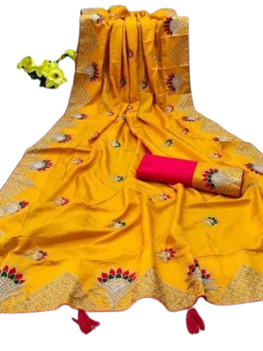 Yellow Color Silk Saree