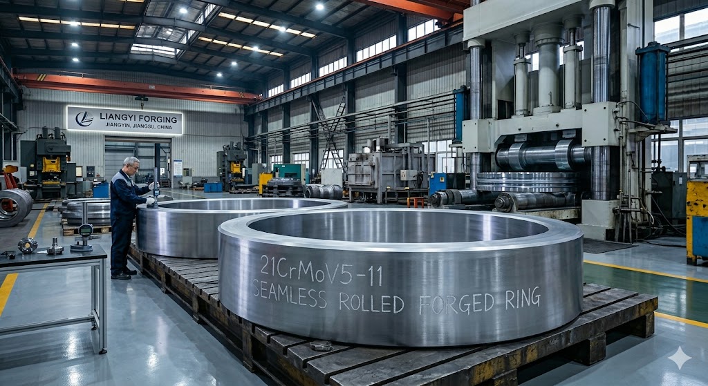 1.8070 21Crmov5-11 Low-Alloy Cr-Mo-V Steel Forgings For Large Steam Turbine Rotors And High-Temperature Bolting Bars Discs Rings Jiangsu Liangyi - Application: Machine Parts