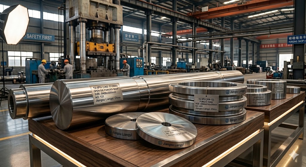 15-5Ph Uns S15500 W.Nr. 1.4545 Martensitic Ph Stainless Forgings For Valves Pump Shafts And Aerospace Structural Parts Bars Forgings And Rings - Chemical Composition: Cr: 14.0-15.5%