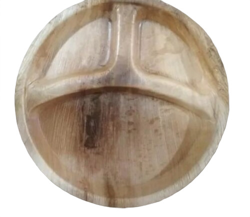 Areca Partition Round Plate