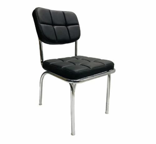 Armless Black Visitor Chair