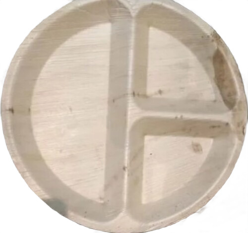 Disposable Partition Wood Round Plate
