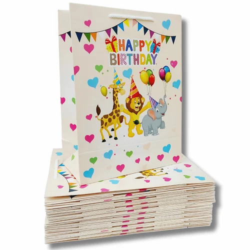 Happy Birthday Jungle Theme Goody Paper Gift Bag