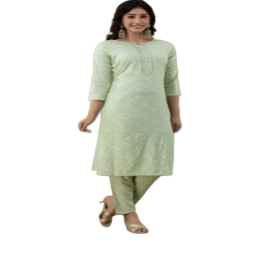 Plain Kurta Bottom With Dupatta Set