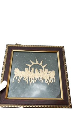 Seven Horse Pyrite Dust Frame