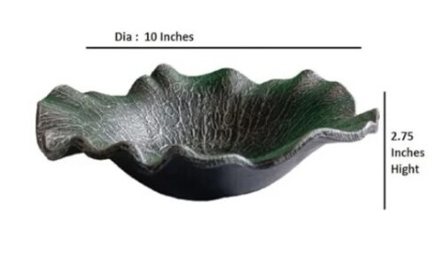 10 Inch Metal Decorative Serving Bowl