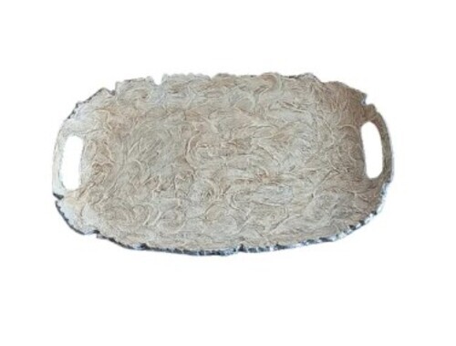 12 Inch Oval Shaped Metal Nut Serving Plates