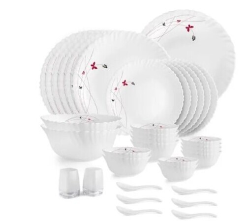 34 Pieces White Melamine Dinner Set