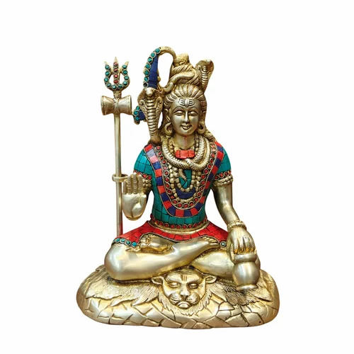 Brass Blessing Lord Shiva Statue