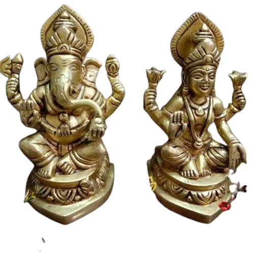 Brass Laxmi Ganesh Statue