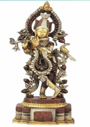 Brass Lord Krishna Statue