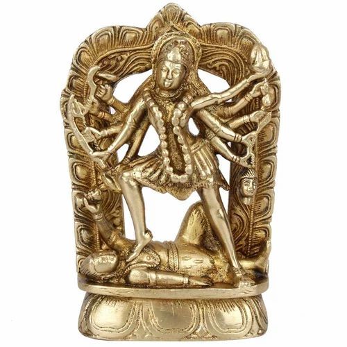 Brass Maha Kali Standing Idol Statue