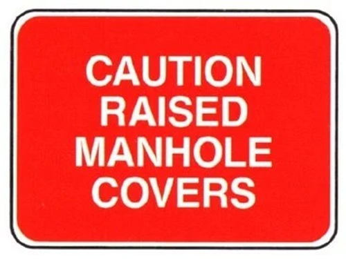 Caution Raised Manhole Covers