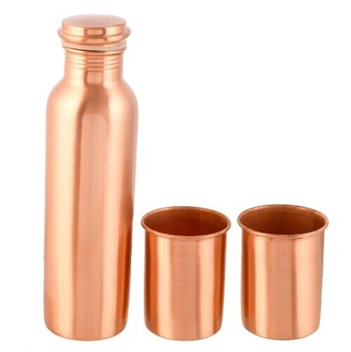 Copper Water Bottle Gift Set