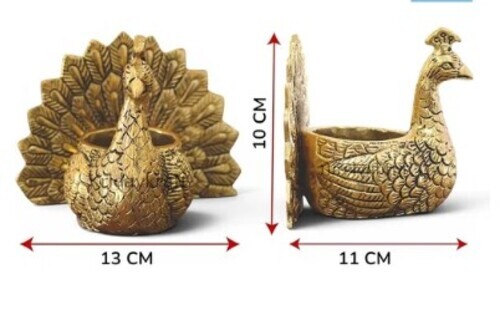 Decorative Metal Peacock Candle Holder