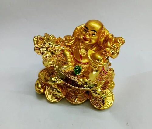 Golden Laughing Buddha Home Decor
