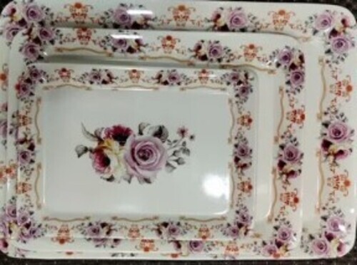 Melamine 3 Pieces Tray Set