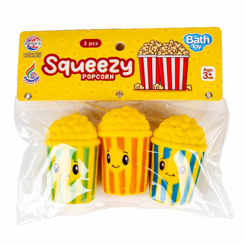 Squeeze Popcorn Baby Bath Toy