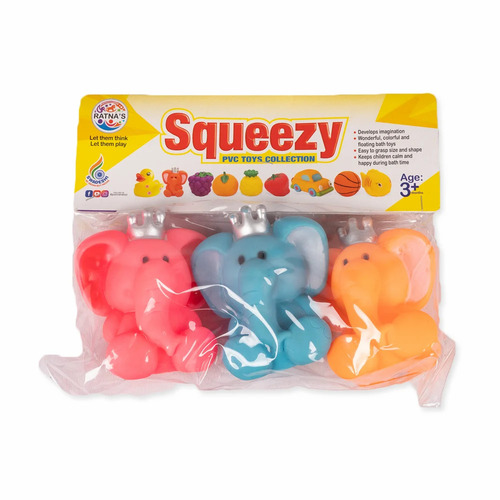 Squeezy Elephant Baby Bath Toy