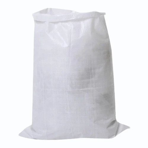 25 Kg White HDPE Woven Sack Bag - Moisture Proof, Glossy Finish, Durable, Eco-Friendly
