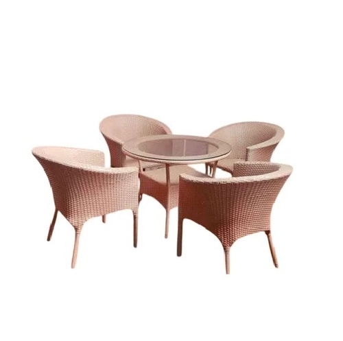 4 Seater Garden Wicker Table Chair Set