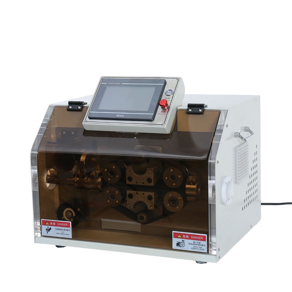 Automatic Plc Corrugated Tube Cutter High Speed Microprocessor Control For Automotive Wiring Harness Industry - Color: White
