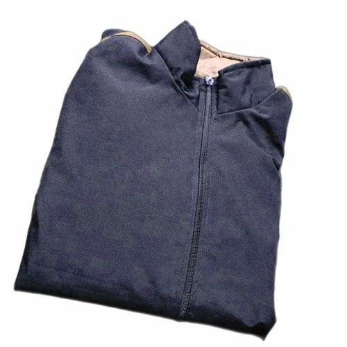 Men Grey Polyester Fleece Jacket