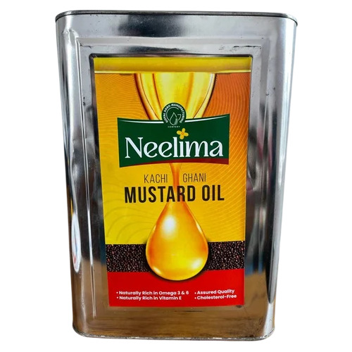 Neelima Kachi Ghani Mustard Oil 15 L Tin