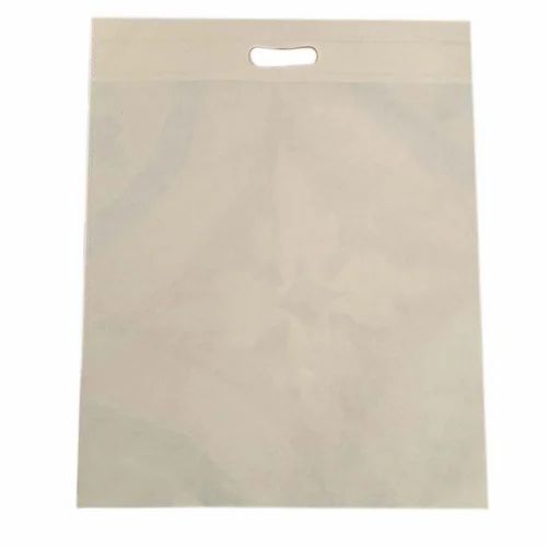 Off White D Cut Non Woven Bags