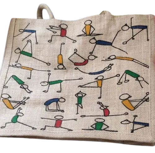 Printed Jute Shopping Bag