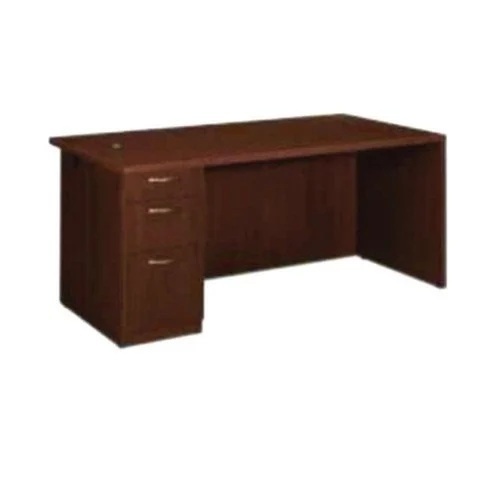 Svk 158 Office Tables - Wood, Iron Frame, Brown, Foldable | Durable, Easy to Clean, Eco-Friendly, Polished Finish