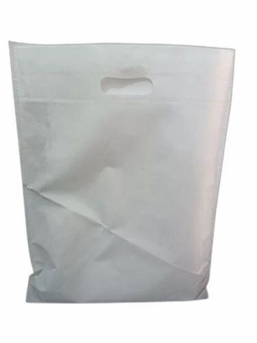 White D Cut Plain Non Woven Bags