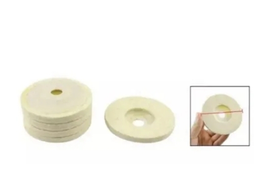White Wool Felt Disc