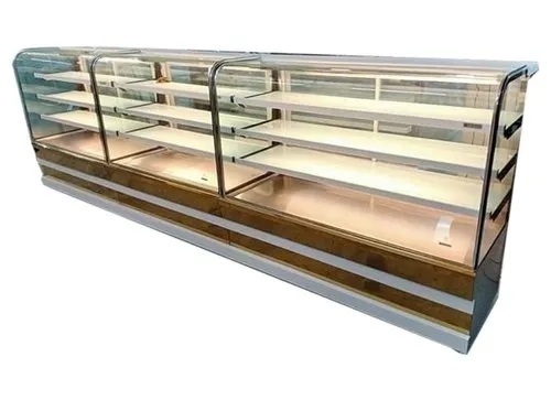 3 Shelves Ss Sweet Display Counter - Color: Multicolor
