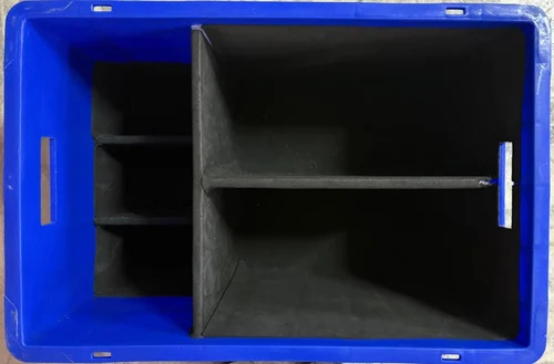 580Mm Blue Fabricated Crate - Material: Plastic