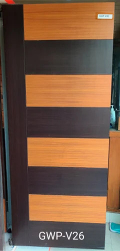 Dark Brown Teak Veneer Door