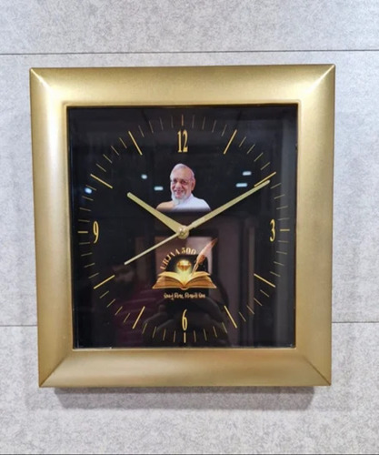 Golden Square Wall Clock