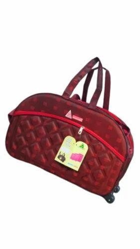 Maroon Polyester Duffle Bag