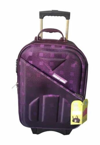 Purple Luggage Trolley Bag