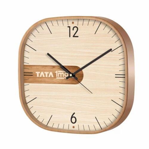 Square Analog Wall Clock - Color: White
